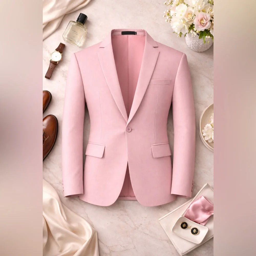 Light Pink Suit Jacket/Blazer - Picture 3 of 6